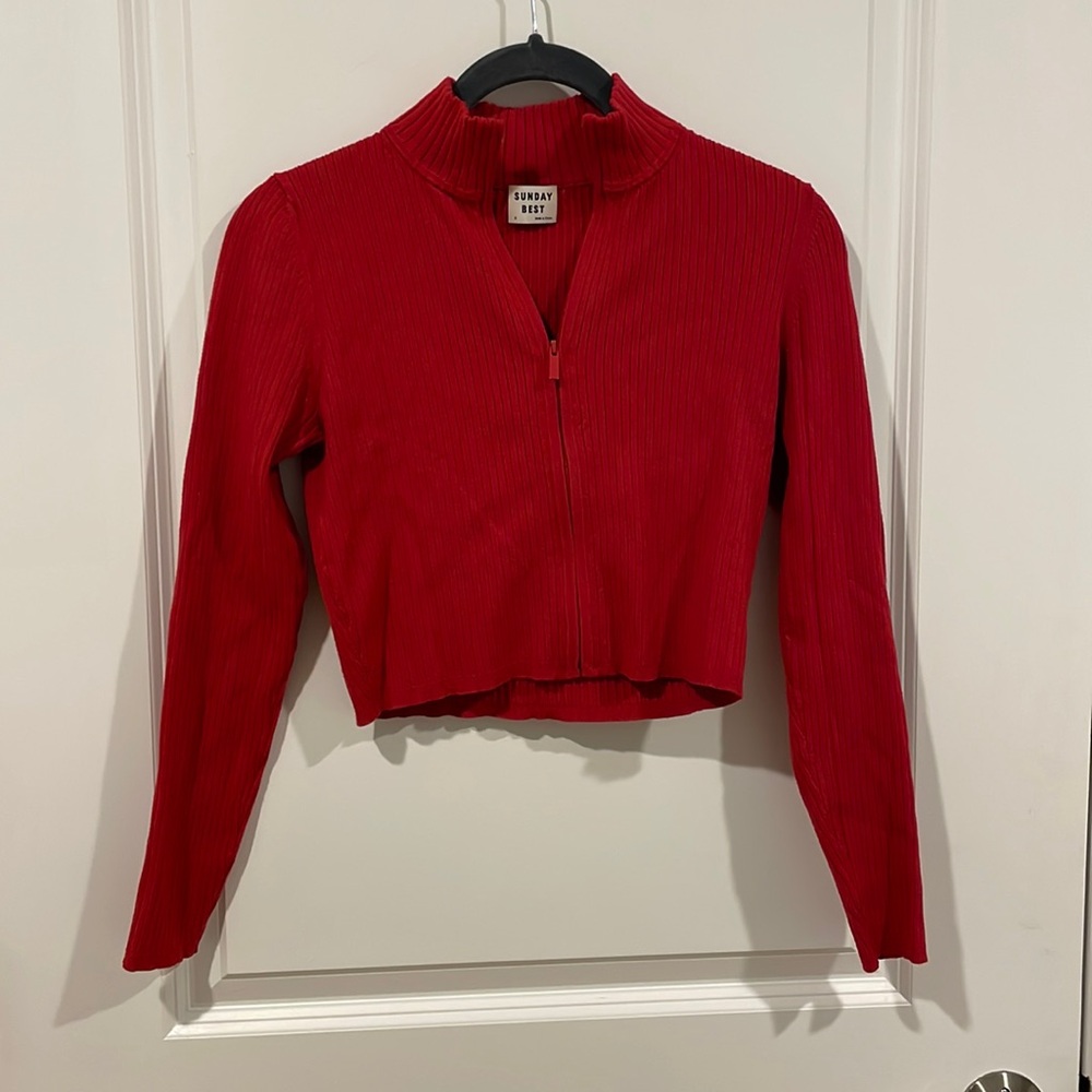 Sunday Best knit zip up